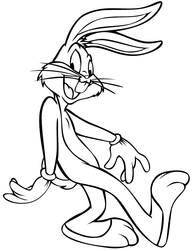 Plansa de colorat cu Bugs Bunny 17 9